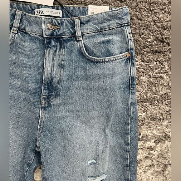 NWT Zara High Rise Straight Leg Jeans - Picture 5 of 12